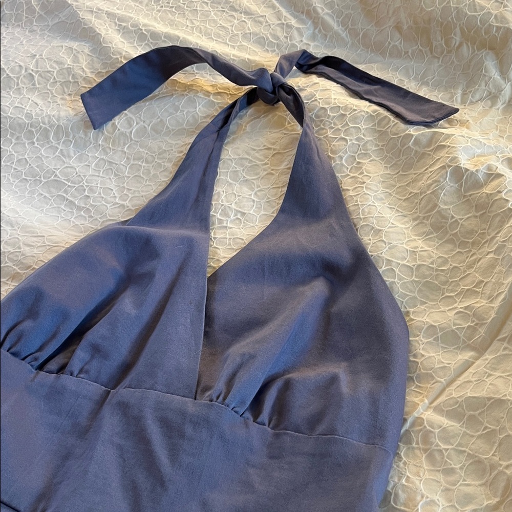 Blue Halter Dress